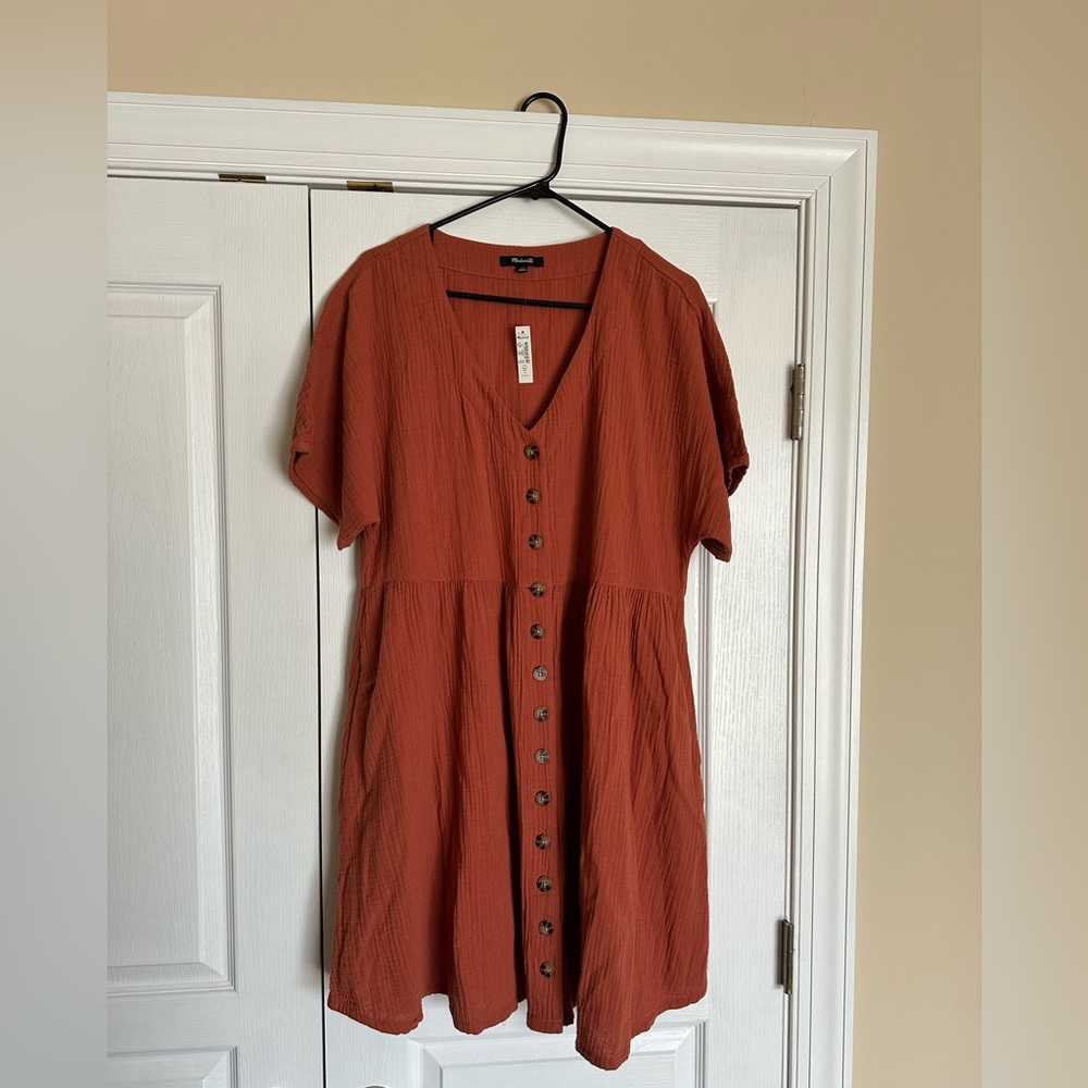 Lightspun Button-Front Mini Dress
